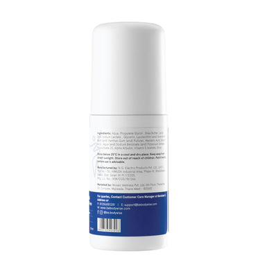Be Bodywise 4% Aha Bha Underarm Roll On 50ml | 2% Lactic Acid, 1% Mandelic Acid, 1% Salicylic Acid | Controls Odour & Reduces Pigmentation | 0% Alcohol & 0% Aluminium | Fragrance Free
